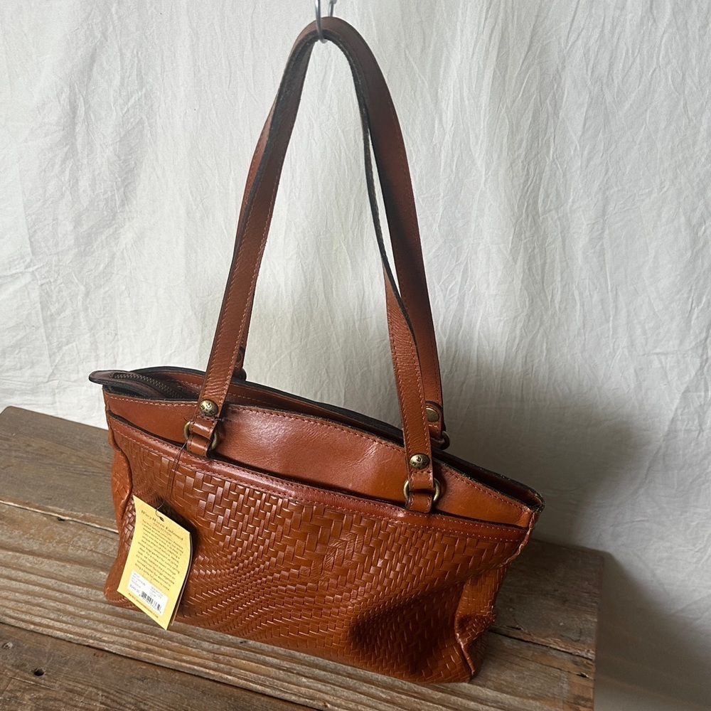Patricia Nash Woven Leather Shoulder Bag in Warm Brown - Picture 4 of 10